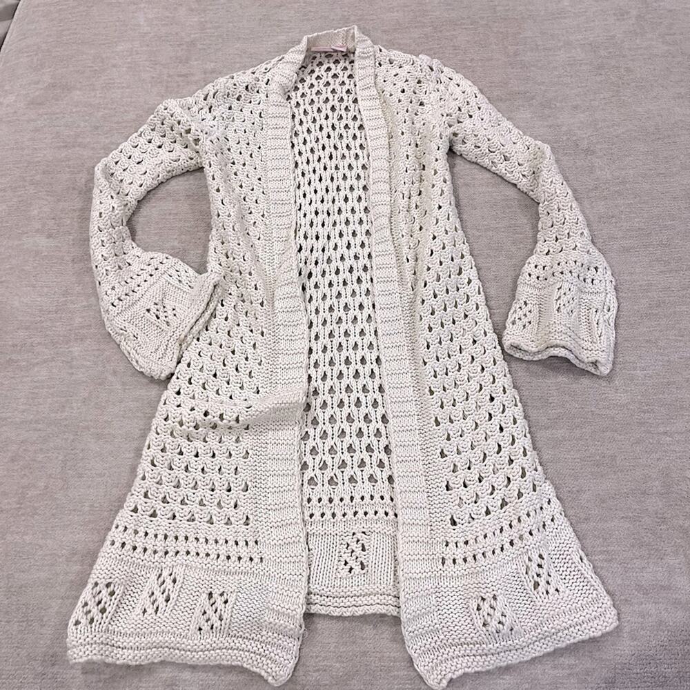 Vintage Y2K Xhilaration Cream Crochet Cardigan - Boho Festival Style Brand: Xhi